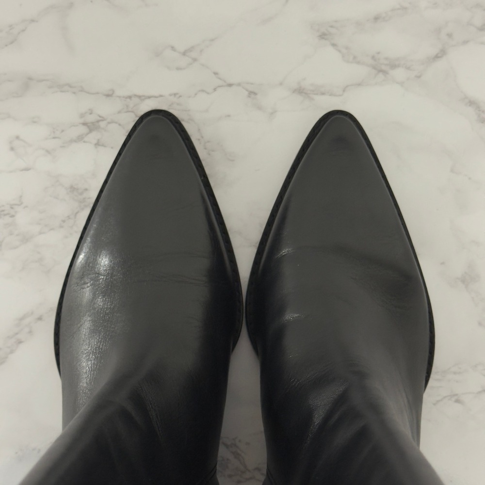 Matisse Caty Leather Booties Size 8 Black Leather Pointed Toe Ankle Boots - Picture 5 of 15